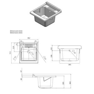 Armadio a porta singola in resina bianca per lavanderia 45x50x85 asse lavaggio lavandino per bagno categoria di prodotto - Product Image 3