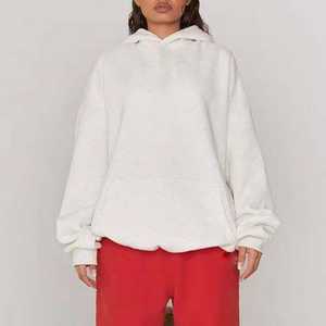 Sudadera con Capucha de Forro Polar OEM ODM de 420 g/m², Tejida para Invierno, Holgada, Personalizada, Antibolitas, Transpirable, para Mujer, con Insignia - Product Image 3