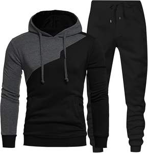Conjuntos de traje deportivo informal para correr y trotar para hombre, chándal atlético con capucha de 2 piezas para chándal de invierno, conjunto de sudaderas con capucha para hombre - Product Image 1