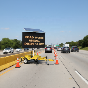 New năng lượng mặt trời điện tốc độ Radar máy ảnh xe <span class=keywords><strong>VMS</strong></span> Trailer Bảng hiển thị màn hình di động giao thông Detector thép - Product Image 2