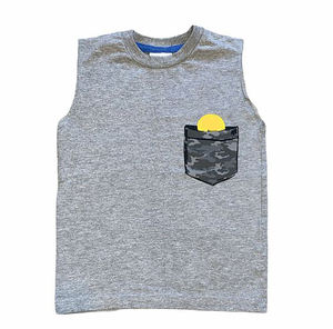 BD fournisseurs qualité luxe 100% coton été débardeur Jersey tissu garçon Streetwear avec motif animal prix de gros - Product Image 2