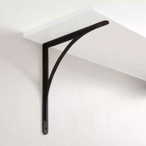 Sleek White Modern <b>Shelf</b> Bracket with Curved Design Elegant and Sturdy Support for Floating <b>Shelves</b> or Decor - Product Image 2