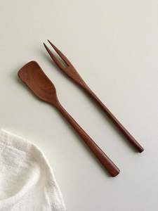 Serveur à salade en bois, plateau de service avec poignée, passe au lave-vaisselle, ustensile de cuisine - Product Image 3