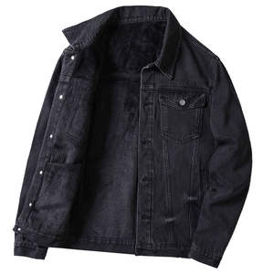 Customized 2025 Hot Selling <b>Black</b> <b>Denim</b> <b>Jacket</b> Oversized <b>Men</b> Casual Jean <b>Jacket</b> Vintage Plain <b>Men</b> <b>Denim</b> <b>jacket</b> for <b>men</b> - Product Image 3