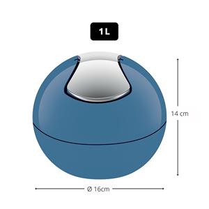 ถังขยะโพลีสไตรีน 1 ลิตร สีฟ้า 16 x 14 ซม. - Product Image 2