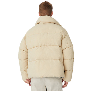 Wholesale Custom Unisex High Street Long Length Puffer Jacket Winter <b>Coat</b> Stand Collar Canvas Fabric Waterproof Breathable - Product Image 3