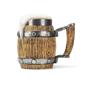 Tazas de mula de madera con borde de acero con uso en hoteles taza de cobre martillado tazas de mula de Moscú producto de venta muestra gratis - Product Image 3