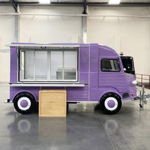 Best Design Quality Vintage Classic Style Food Truck 4.8m Stainless Steel Frame Insulated Compartments Outdoor Use - Product Image 1