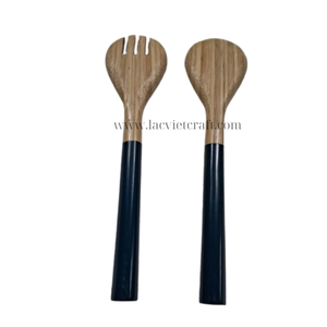 Serveur de salade en bambou filé écologique à bon prix, ensemble d'ustensiles de cuisine du Vietnam, meilleure vente, vente en gros - Product Image 5