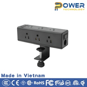 Pince d'alimentation montée sur pince de port de charge rapide pour bureau avec 6 prises - Product Image 2