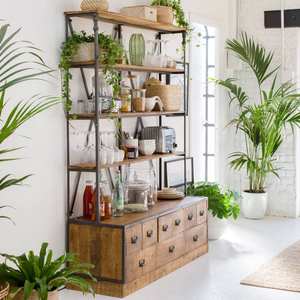 Marcel <b>metal</b> and mango wood <b>bookcase</b> - Product Image 2