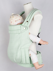 <span class=keywords><strong>Porte</strong></span>-bébé ergonomique vert clair en coton et lin, écharpe de portage pour nourrisson, siège de hanche pour nouveau-né, vente en gros - Product Image 2