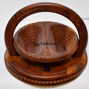 Panier à fruits secs en bois moderne de qualité supérieure, écologique, fait à la main, multifonctionnel, pour servir des collations à la maison et offrir en cadeau, Tradebyd - Product Image 1