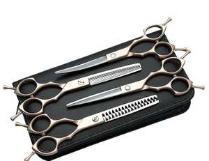 Zorg กรรไกรตัดขนสุนัขแบบฟันเลื่อย440C ขนาด7.5นิ้วสแตนเลสสตีลสีดำด้ามจับมีคม - Product Image 4