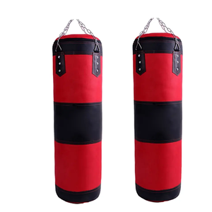 Venta al por mayor de cuero Pu de alta calidad con logotipo personalizado, entrenamiento de competición, kick boxing inflable, bolsas de boxeo colgantes, bolsa de arena de lucha - Product Image 1
