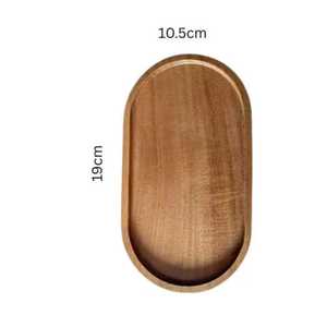 Vajilla decorativa rectangular de madera maciza Real Natural para servir fruta, plato de postre, bandeja para servir café, bandeja para servir café - Product Image 2