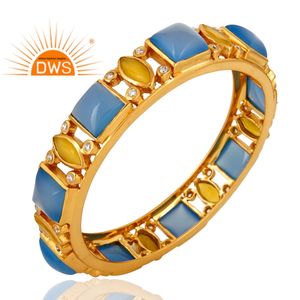 Dernière conception faite à la main 18K Plaqué or Naturel Multi Gemme Bracelet Fabricant de bijoux personnalisés - Product Image 3