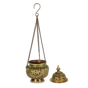 Quemador de Incienso de Latón de Diseño y Porta Incienso Premium Ecológico para Uso Religioso con Incienso Indio - Product Image 3