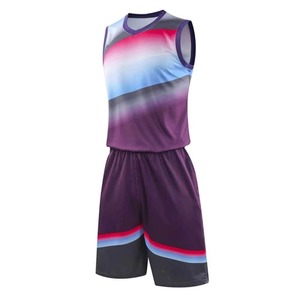 2025 uniforme de baloncesto Unisex 100% poliéster transpirable tela estampada Top ropa deportiva de moda marca baloncesto puro - Product Image 1