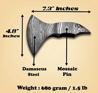 Hacha de Construcción Personalizable de Acero de Damasco Estilo Nórdico, Estilo Vikingo, Forjada a Mano de Grado Industrial, OEM 5 Cortes