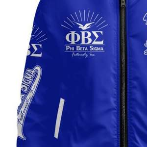 Veste en satin Phi Beta Sigma 1914, style universitaire bleu, vêtements personnalisés Big Sigma, qualité supérieure - Product Image 3