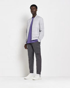 Veste bomber sur mesure pour homme 2026, GRIS, coupe classique, veste matelassée, veste d'hiver tendance, nouveau tissu, service OEM disponible - Product Image 4