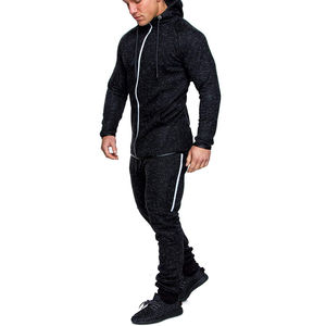 2025 gris survêtement ensemble hommes survêtement personnalisé avec logo Tech polaire survêtement personnalisé logo Tech polaire Jogging survêtements pour homme - Product Image 6