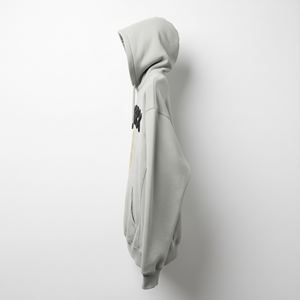 Sweat à capuche pour homme en coton lourd 500 g/m² French Terry brodé pour un imprimé graphique, coupe ample et oversize, pull d'hiver écologique - Product Image 3