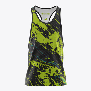 Camiseta sin mangas de algodón para hombre, ropa deportiva OEM, ligera, de secado rápido, transpirable, ajustada, para gimnasio, informal, tipo stringer - Product Image 1