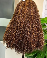 100% Raw <b>Human</b> Hair High Density 5*5 glueless pixie curly <b>wig</b> lace frontal <b>wig</b> - Product Image 4