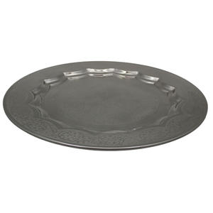 Plato redondo de Metal para vajilla, plato de servicio de nuevo estilo de lavado blanco para el hogar, cocina y Decoración de mesa a granel - Product Image 3