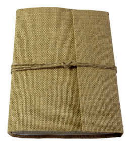 Hermoso cuaderno hecho a mano, diario, 100 hojas hechas de papel de yute semiduro orgánico reciclado, páginas interiores de tela - Product Image 1