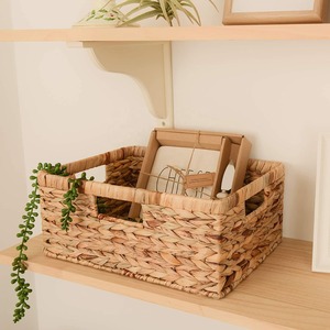 Panier en jacinthe d'eau tissé à la main avec poignée, panier de rangement pour la décoration de la maison, panier en jonc de mer de haute qualité, fabriqué au Vietnam - Product Image 5