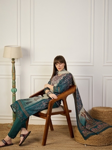 Embroidery Viscose Silk Straight <b>Kurta</b> With Pant Dupatta Sets - Product Image 5