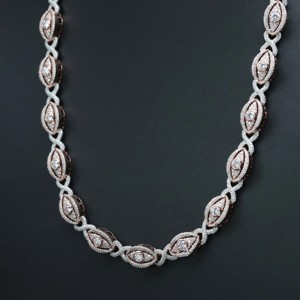 Luxury 10K White Gold Diamond Cuban <b>Link</b> Chain 925 Sterling Silver 6mm Moissanite Cuban Luxury Hip Hop Unisex for men mens - Product Image 1