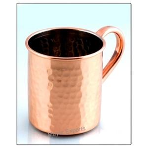 Mule de Moscou en cuivre martelé authentique Poignée étanche au lave-vaisselle pour la maison Bar Restaurant Cadeau Utilisation Prix attractif - Product Image 1