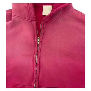 Oversized <b>Pink</b> Hooded <b>Sweatshirt</b> 100% Cotton French Terry Solid Color Unisex Casual Autumn Wear - Product Image 5