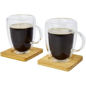 Set of 2 Sustainable <b>Manti</b> Glass Mugs Elegant Drinkware - Product Image 6