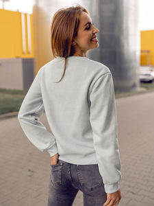 Sudadera de mujer azul marino y gris con parte inferior acanalada y mangas estilo callejero, sudaderas transpirables de talla grande - Product Image 5