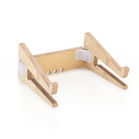 Support ergonomique pour ordinateur portable Esposit KRY-005-002 en contreplaqué de bouleau naturel pour PC, léger (1,5 kg), dimensions 32x27xh14cm