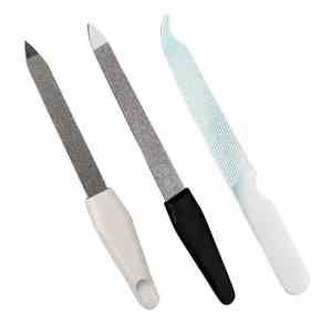 Lime à ongles double face en acier inoxydable Outil de manucure et de pédicure Tampon d'entretien des ongles en métal à prix raisonnable - Product Image 3