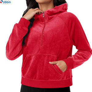 Sudadera con Capucha para Mujer de Talla Grande Más Vendida - Logotipo Frontal Bordado Personalizado 100% Algodón Felpa Servicio OEM - Product Image 3