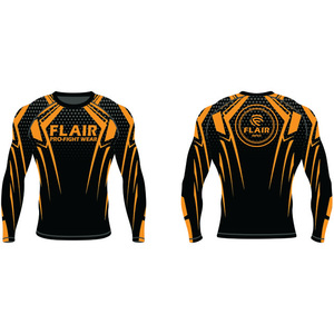 เสื้อรัดกล้ามเนื้อแขนยาว MMA ผ้าสแปนเด็กซ์/โพลีเอสเตอร์ ทนทาน ป้องกันรังสียูวี เป็นมิตรกับสิ่งแวดล้อม ต้านเชื้อแบคทีเรีย แห้งเร็ว - Product Image 4