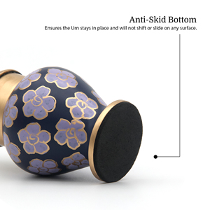 Juego de 4 urnas de recuerdo de metal de capacidad personalizada moderna hecha a mano con diseño de flores pintadas a mano Antique Co - Product Image 3