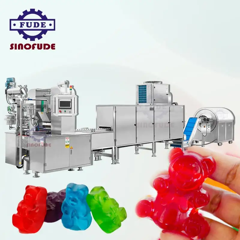 Hệ thống điều khiển tiên tiến tự động Gummy Bear máy làm gấu kẹo Máy Gummy makiing máy