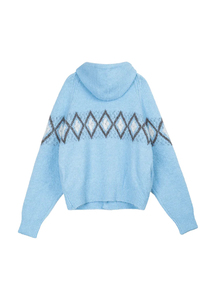 Sudadera con capucha de mohair con cremallera completa, logotipo personalizado, suéter de punto oversize, chaquetas para hombre, sudadera con capucha de mohair - Product Image 6