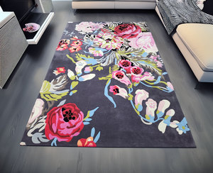 พรมขนสัตว์สไตล์ร่วมสมัยชุดพรมปักลายดอกไม้แบบถักทอสำหรับโรงแรม - Product Image 6