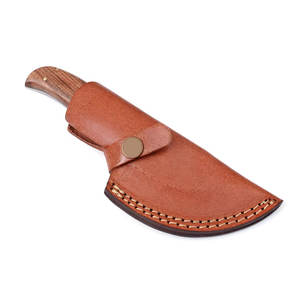 Cuchillo desollador de acero de Damasco fuerte herramienta hecha a mano para exteriores con mango natural y Funda personalizada - Product Image 4