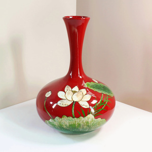 High quality lacquerware wholesale cheap price stylish lacquer <b>vase</b> handmade lacquered <b>vases</b> - Product Image 2