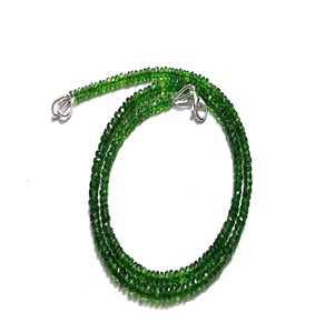 Collier de perles de 3-4mm à facettes Diopside Chrome vert d'usine - Product Image 6